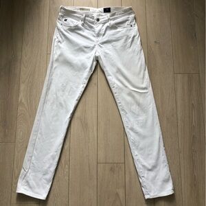 AG Adriano Goldschmied The Stevie Ankle White Jeans